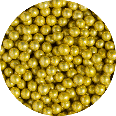 Decora Essbare Perlen golden, 7 mm, 100 g