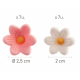 Dekora - Décorations en sucre, fleurs roses et blanches