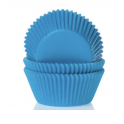 Caissettes mini cupcakes bleu cyan, 60 pièces
