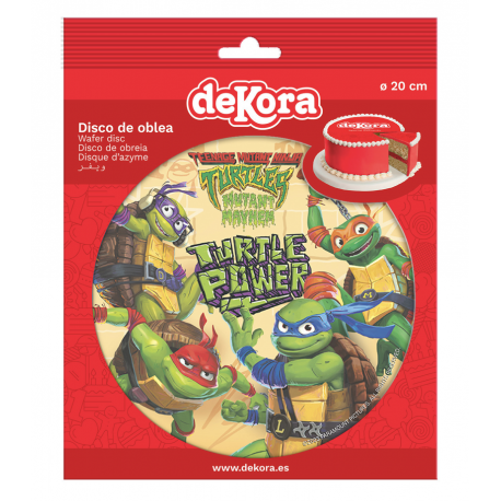 Dekora - Wafer paper disc Ninja turtles, 20 cm
