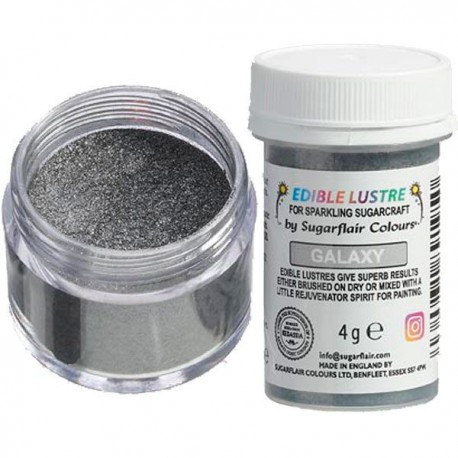 Sugarflair - Lebensmittel Farbpulver Galaxy silber, 4 g