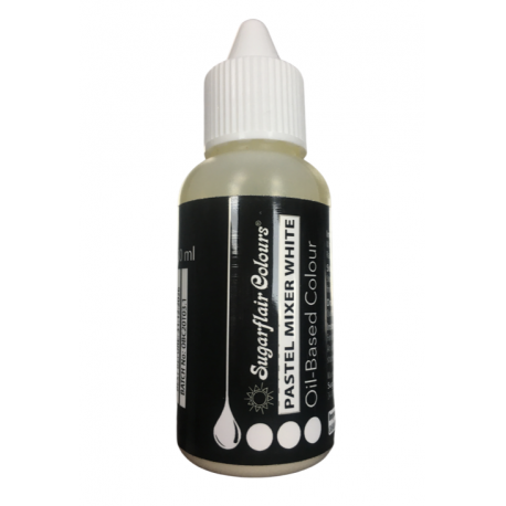 Sugarflair - Oil-based edible color pastel mixer white (no E171), 30 ml