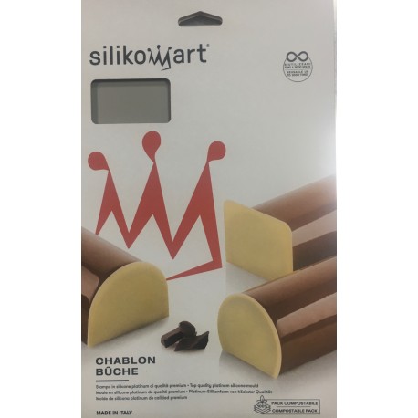 Silikomart - Chablon Christmas Log silicon mold, 6 cavities
