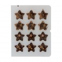 FunCakes - Décorations en Chocolat Bronze/Or Étoiles Set/12
