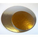 Kuchenplatte rund gold und silber, 15 cm, 3 Stück