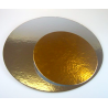 Kuchenplatte rund gold und silber, 15 cm, 3 Stück