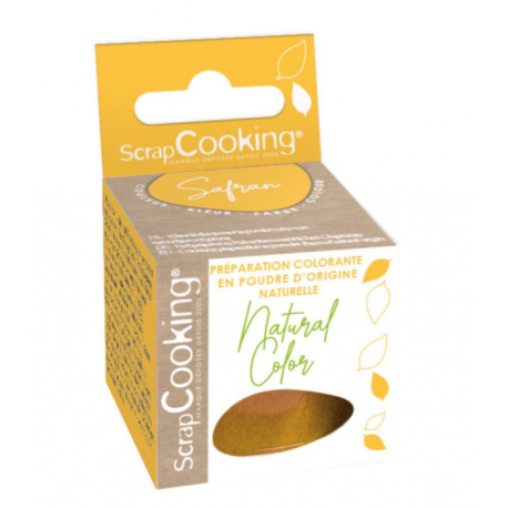 ScrapCooking - Colorant alimentaire jaune safran en poudre d'origine naturel , 10 g