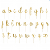 PartyDeco - Golden Alphabet Cake Toppers 53 pieces