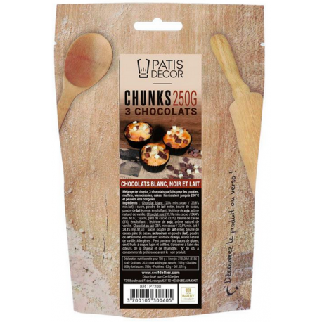 Patisdécor - Nuggets 3 Schokoladen, 250 g