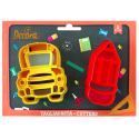 Decora - Bus and pencil cookie cutter, set of 2