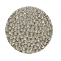 FunCakes - Crunchy Chocolate Pearls, Metallic Silver, 6mm, 60g