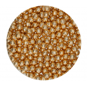 FunCakes - Krokant-Schokoladenperlen, metallisch vergoldet, 6mm, 60g