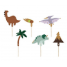 PartyDeco - Dinosaur Cake Toppers 6 pieces