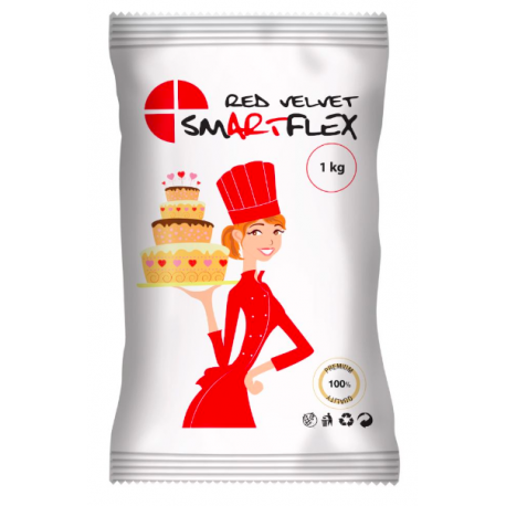 Smartflex - pâte à sucre rouge, 1 kg