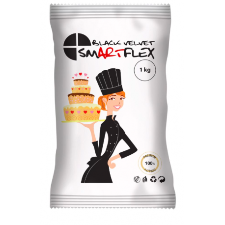 Smartflex - pâte à sucre noir, 1 kg