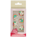 Funcakes - Icing Decorations unicorn & rainbow, 12 pieces