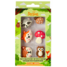 Decora Décorations en sucre animaux de la forêt, 6 pièces