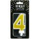 Candle gold sparkle number 4