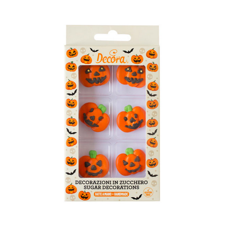 Decora Sugar decoration Pumpkin, 6 pieces