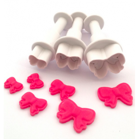 Dekofee - emporte-pièce avec piston, noeud, set de 3