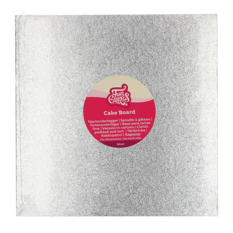 Kuchenplatte quadratisch silber, 30,5 cm, 3 mm dick