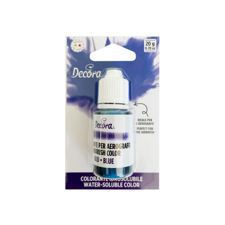 Decora - Colorant alimentaire liquide / aérographe - bleu, 20 g