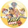 Dekora - Patt'Patrouille/Paw Patrol Oblatenscheibe, gelb, 20 cm