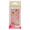 Funcakes - Décoration en sucre, bébé rose, 12 pièces