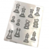 Pastkolor - chocolate mould, chess pieces, 12 cavities