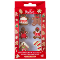 Sugar decoration gingerbreadman, 6 pieces