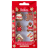Sugar decoration gingerbreadman, 6 pieces