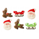 Sugar decoration, Santa Claus, 6 pieces