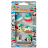 Decora - Sugar decoration, white christmas , 6 pieces