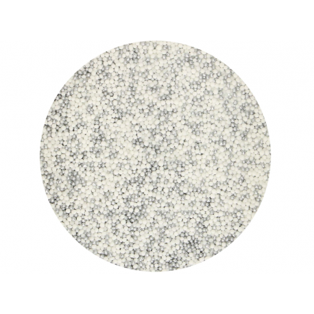 Funcakes - nonpareils, silver and white, 80 g