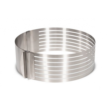 Patisse - Guide coupe-gâteau réglable, 24-30 cm