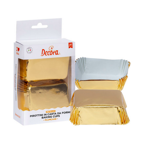 PlumCake-Boxen, gold, 36 Stück