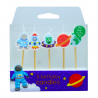 Kerzen Thema Planeten, 5er Set