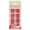 FunCakes - Décors en Sucre, Cœur rouge, Set/8