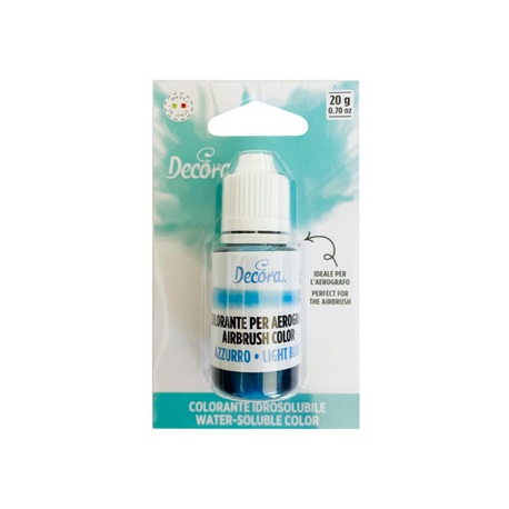 Decora - Airbrush Lebensmittelfarbe, hellblau, 20 g