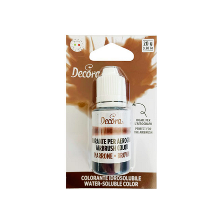 Decora - Colorant alimentaire liquide / aérographe - brun 20 g
