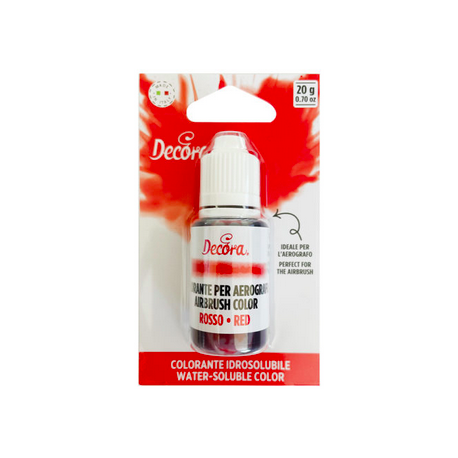 Decora - Airbrush Lebensmittelfarbe, rot, 20 g