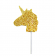 AH - Decorative picks gold glitter unicorn, 12 pieces
