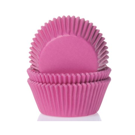 Caissettes mini cupcakes, fuchsia, 60 pièces