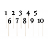 PartyDeco - Number toppers, black, 11 pieces