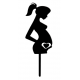 Pregnant woman topper, 16 cm.