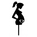 Pregnant woman topper, 16 cm.