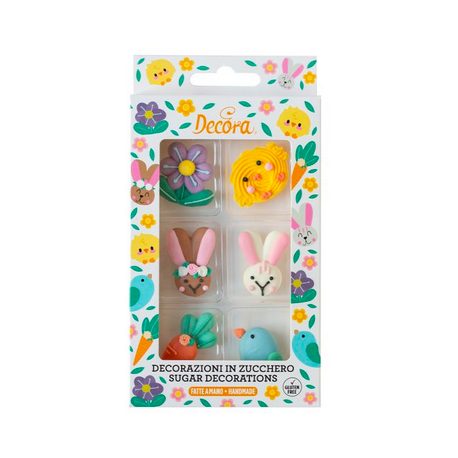 Decora Sugar Decorations Happy Easter, 6 pieces