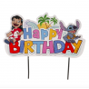 Dekora - Topper "Happy Birthday" thème Lilo & Stitch