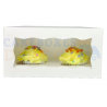 Cupcake Box white, Standard, 2-cavity with inserts