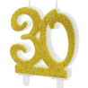 Golden Glitter Candle No. 30
